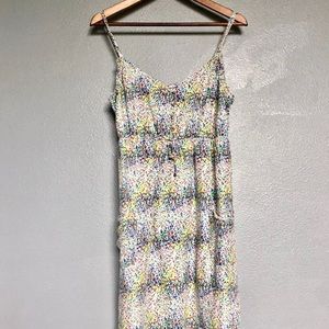 aerie speckled mini dress // floral dress// aerie mini dress // large